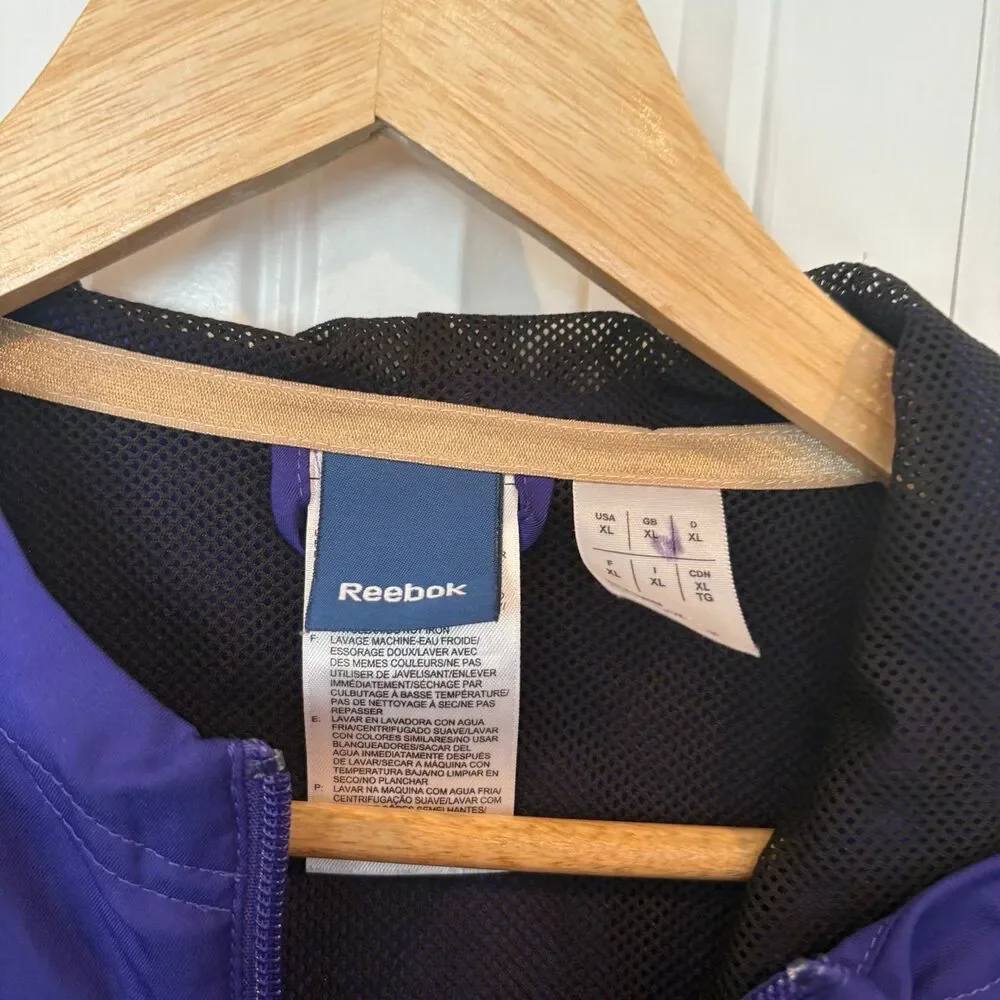 Reebok Purple‎ Windbreaker Jacket Size XL